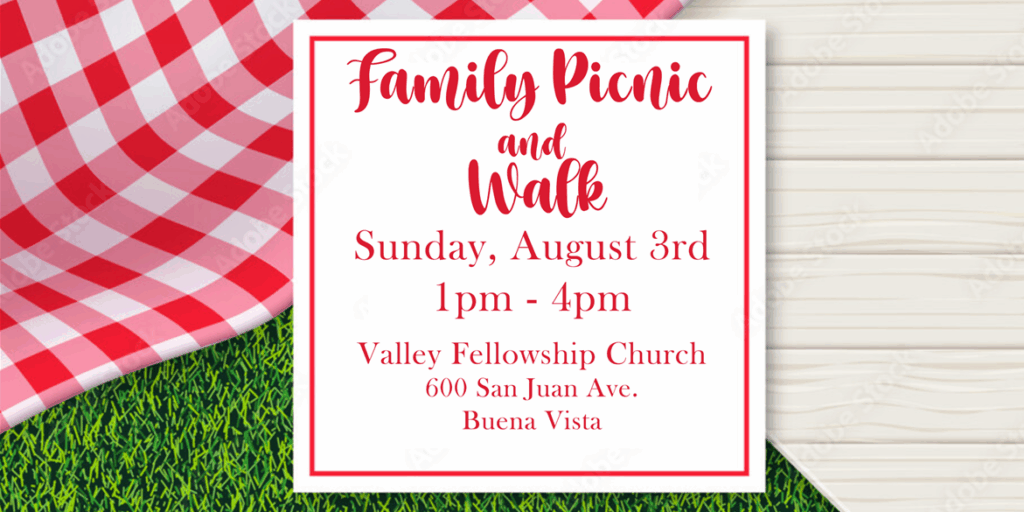 A flyer for the Family Picnic and Walk