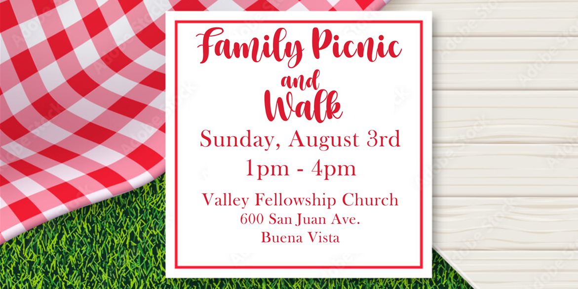 A flyer for the Family Picnic and Walk