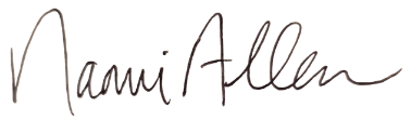 Naomi Allen signature